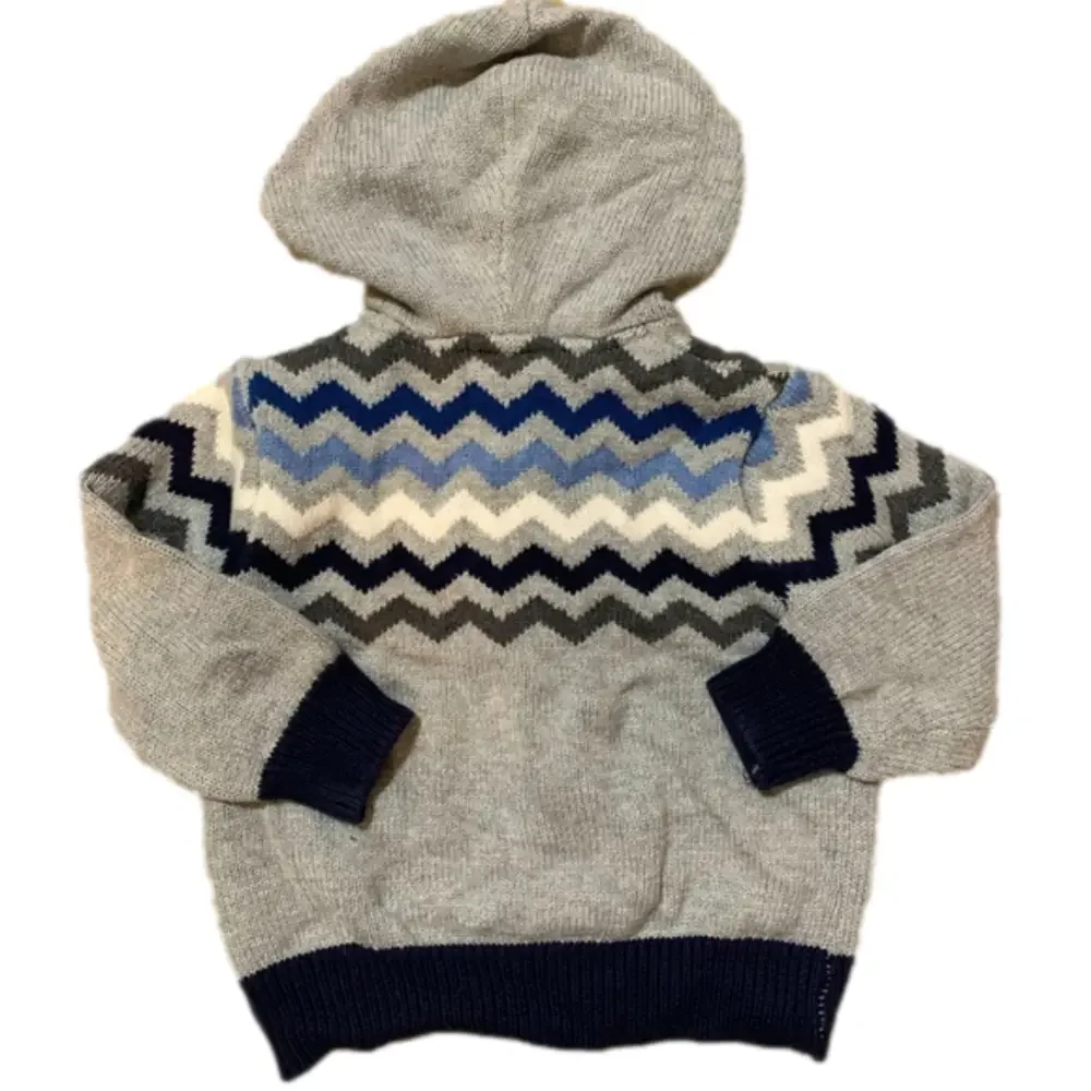 Gymboree Blue Grey Woven Sweater Size 12-18mos